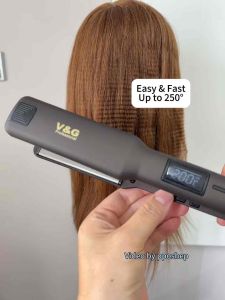 Authentic V&G 4010L Hair Straightener 250° KERATIN Treatment Flat Iron pposhep Salon Home Use Premium Quality