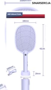Raket Nyamuk Cas AOKI Insect Killer 2 in 1 Aoki 893S Murah