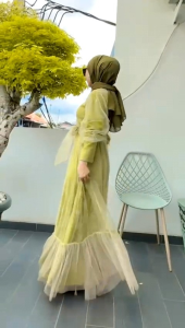 PROMO!! Birella Maxy Gaun Muslimah Wanita Gamis Muslim Kekinian COD YRSTORE23