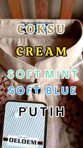 Koko Muslim Modern Motif Bordir Double X Bahan Adem Baju Koko Pria Lengan Pendek Warna Soft Murah