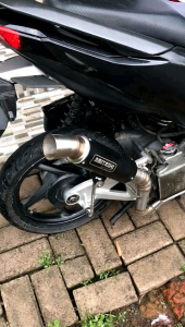 Knalpot Samlong Amithasi Black Coating & Nmax Aerox PCX Vario Scoopy Beat