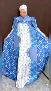 Assemble Set Dress Gamis Hijab Armany Silk Adem