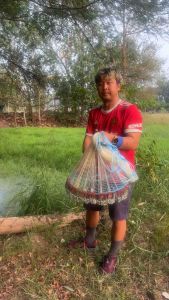 🐟 5-12ศอก 🐟 แหฝรั่ง แหจับปลา จานบินสีน้ำเงิน ตะกั่วหนักขึ้น ระบายน้ำเร็วขึ้น ใช้งานง่าย