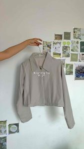 Sey 2 - Blazer Katun Wanita Crop Top Semi