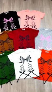 Áo croptop thun borip tay ngắn siêu xinh