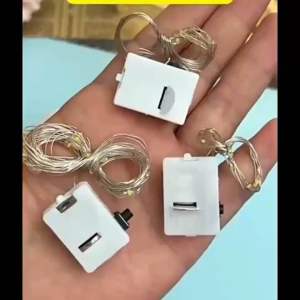 《3Modes》LED Wire Garland Cake Gift Box Luminous Lights Wedding Party Decoration String Fairy Lights Battery Included (2&3M)三种模式切换钢线灯串