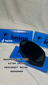 PECI HAJI IMING BANDUNG SONGKOK NASIONAL KOPIAH POLOS HITAM DEWASA PRIA KEKINIAN AC STANDAR TERBARU