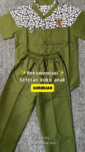 Baju Koko Setelan Anak Laki Laki Pakaian Muslim Anak Usia 4-13 Tahun