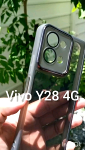 เคส Vivo Y28 4G (เฉพาะ4Gเท่านั้น) ขอบซิลิโคน+กันกล้อง #Vivo Y28 4G