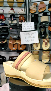 sandal wanita sandal perempuan sandal cewek sendal selop slop slip on wedges kickers