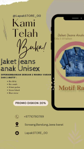 JAKET JEANS ANAK SNOWBLACK USIA 4-12 TAHUN TERBARU