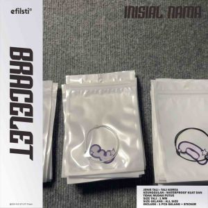 Gelang Custom Inisial Nama & Manik Bulat - Cocok Untuk Cewe Cowo Couple Free Sticker