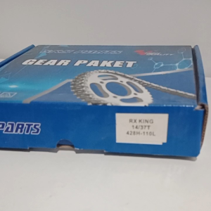 Gearset Gear Paket Kumplit Depan Belakang Rantai RX King RXS RXK RX-King New 14T 37T 428H 110L