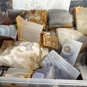 BATU ASLI Bahan Lempengan Akik Timor Agate Bermotif Unik MURMER