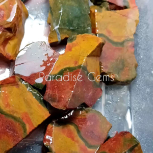 BATU ASLI Bahan Lempengan Akik Pancawarna Garut Motif Cantik Terbaik RANDOM