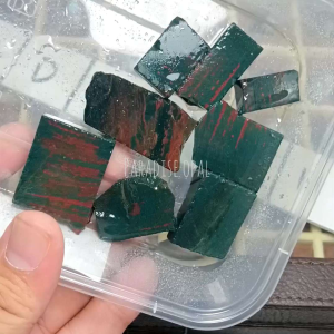 BATU ASLI Bahan Lempengan Akik Blood Stone Pancawarna Nogosui RANDOM