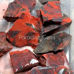 BATU ASLI Bahan Lempengan Akik BADAR BESI Merah nempel Magnet KEBUMEN kirim RANDOM