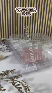 [ISI 100 PCS] VIVO Mika FM15 / Mika 15x15 / Mika Persegi Kotak Makanan Nasi Kue Roti Tart / Mika Plastik Tebal / Mika Sekali Pakai