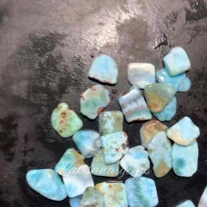 Batu Larimar Unik / Bahan Batu Akik Larimar Natural Super Kualitas