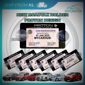 Proton Design 2 Layers Car Small Roadtax Holder - 2 Suction Cup Pemegang 2024 Proton Road Tax Kereta