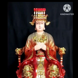 [ Cao 30 cm  Đỏ Cam  Vàng Nho ] Tượng Thiên Hậu Nương Nương - Chất Liệu Composite Hàng Nhập Khẩu