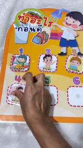 สื่อการสอนวิทยาการคำนวณ เรียงลำดับการกิจวัตรประจำวันจากตื่นนอนถึงการไปโรงเรียน ขนาด A3