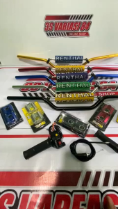 paket hemat stang Rhenthal cnc import+busa stang+stabilizer stang+gas spontan 2tombol besi import