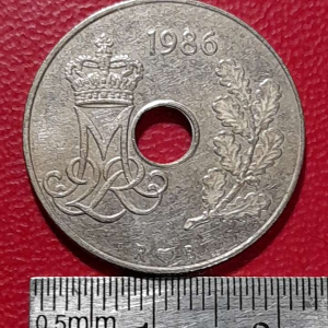 Koin Denmark Koleksi Kuno 25 ORE BEKAS
