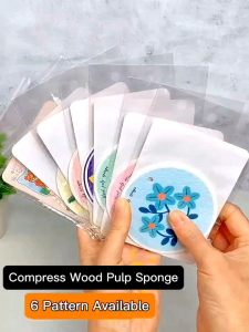 Wood Pulp Sponge Compressed Dishwash Reusable Kitchen Household Cleaning 木浆棉洗碗海绵