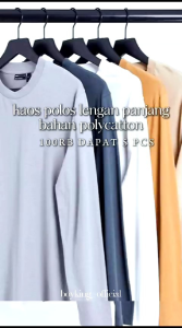 KAOS POLOS LENGAN PANJANG ATASAN PRIA WANITA BAHAN COTTON POLY24s SIZE M L XL XXL