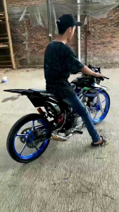 Knalpot WR155 KLX 150 D-TRACKER CRF 150I type kolong bawah original Liberty Racing Passion mode R1 surex terlaris