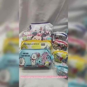 2IN1 POUCH KOSMETIK BESAR FREE KECIL / TEMPAT PENSIL & KOSMETIK KARAKTER LUCU / DOMPET PANJANG RESLETING / TAS MAKE UP / PENSIL CASE POUCH COSMETIC / TL9550