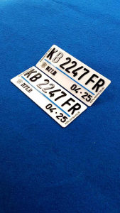 Plat Nomor Motor Font New Huruf Timbul
