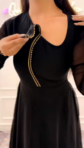 Stylist Black Anarkali Gown with Dupatta (Pre-order : 2/3 Weeks Delivery) NF110723