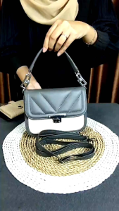 LUNA AURA Tas Jinjing Kotak Wanita Vania Kombinasi Motif Tikar DK 31 Slempang Jinjing Terbaru