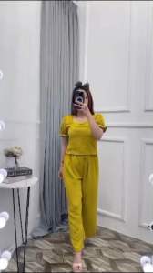 CLARA SET CROP CRINKLE