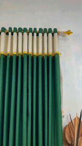 Gorden Renda Poni Premium 200 220 dan 240 Polos Embos Grey Marron Hijau Coklat Ring 12 | Gorden Premium Pintu dan Jendela Murah