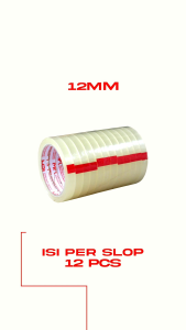 Lakban Isolasi Bening Uk 12 mm x 72 Meter - Lakban Isolasi 24 mm x 72 Meter / Lakban Mini - MPI