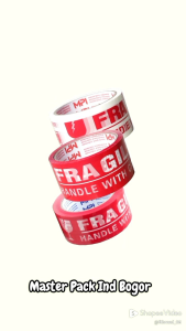 Hemat !!!! Lakban Coklat - Bening / Lakban Fragile / Packing / Jangan Banting - MPI