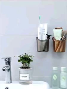 1 Pcs Tempat Sikat Gigi Rak Odol Dan Sikat Gigi Wadah Gantung Tempat Odol Gigi Multifungsi