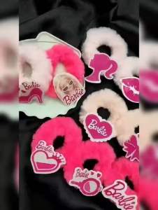 IKAT RAMBUT BARBIE IMPORT / SCRUNCHIE BULU BARBIE / IKAT RAMBUT PINK / BARBIE HAIRTIE NEW STYLE / KBB9521