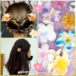 Jedai Kamboja Akrilik & Jepit Rambut Bunga Bali