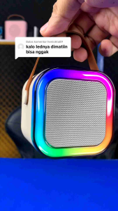 [2 MIC] Speaker Bluetooth Karaoke Di lengkapi Led RGB Speaker Portable Wireless Speaker Karaoke Ktv
