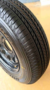 Suzuki Jimny Original Stock Steel Wheel (Rim+Tyre) R15 5.5J PCD 5x139.7 ET05 Bridgeston Dueler 195/80 R15 SJ410 JB64 JB74 Take Off Brand New Installation included if required