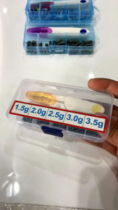 Hộp 50 viên chì câu cá kèm kéo cắt chì dây...