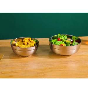 SUS304 Stainless Steel Double Wall Bowl Double Insulated Layer Bowl