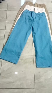 celana wanita jeans kulot//  celana highwais mozza// pinggang belakang karat