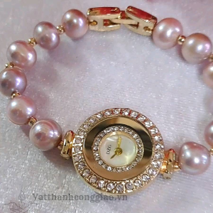 ( Handmade ) Đồng Hồ Đeo Tay Nữ Của Vật Thánh Công Giáo | Mẫu Trai Tím 9li