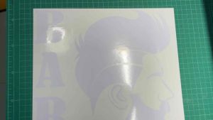 50x30cm ป้ายสติ๊กเกอร์ ร้านตัดผมชาย BARBER ประเภทสติ๊กเกอร์