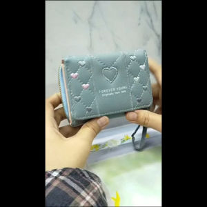 COD DOMPET WANITA LIPAT 3 BORDIR KOREA KOIN FOREVER YOUNG